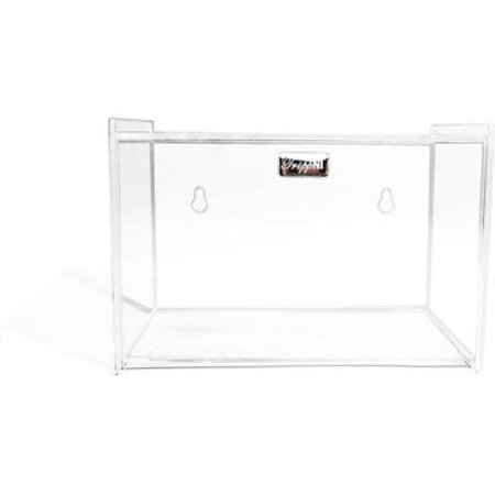 TRIPPNT TrippNT Single Face Mask Holder, Acrylic, Clear, 7-1/2"W x 4-3/4"H x 5-1/4"D 50854
